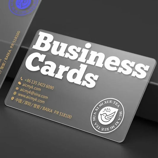 500PCS Transparent PVC Business Cards – Customizable, Durable & Eco-Friendly