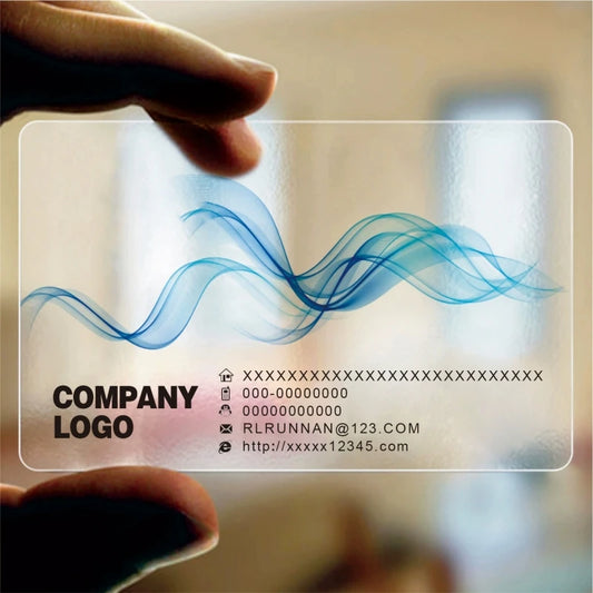 Custom Cards Transparent PVC Business Card Waterproof for Business Personalized Logo Round Corners 85.5*54mm PVC Business Card
