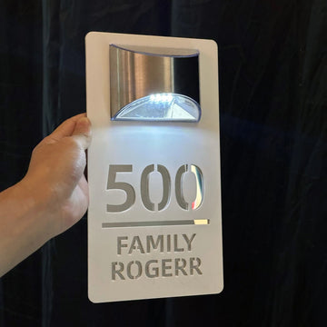 Customized Solar Exterior House Numbers With Motion Sensor Solar House Number