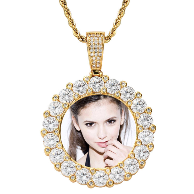 3D Circle Custom Picture Pendant