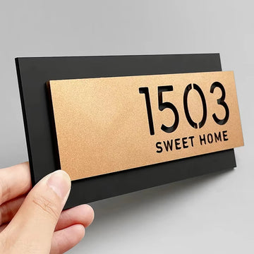 Customized 3D Cut House Number Street Address Family Name Letter for Home