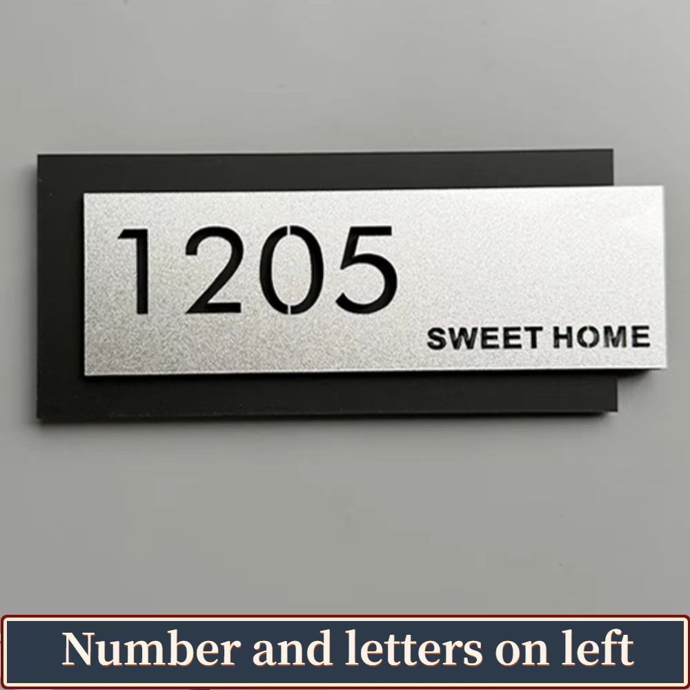 Customized 3D Cut House Number Street Address Family Name Letter for Home
