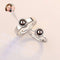 Customized Photo Projection Stainless Steel Rings Adjustable Couple Ring