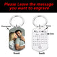 Personalised Calendar Keychain Custom Photo Name Key Chain for Couple Him Her