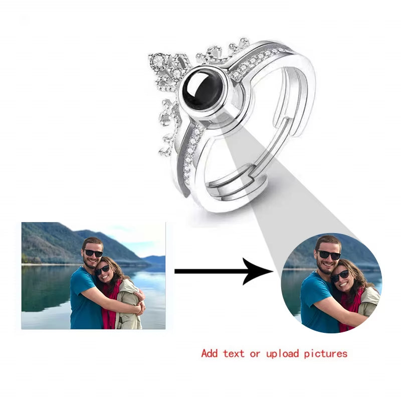 Custom Photo Ring Personalized Projection Ring