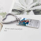 Mother Kids Personalized Calendar Photo Keychain Engraved with Your Date Text Stainless Steel Keyring Wedding Anniversary Gift