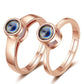 Customized Photo Projection Stainless Steel Rings Adjustable Couple Ring