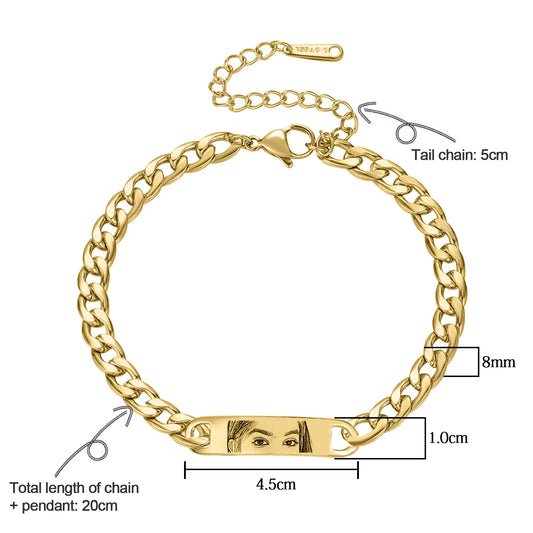 Personalized Eye Bracelet Drawing Bracelet Personalized Photo Bracelet