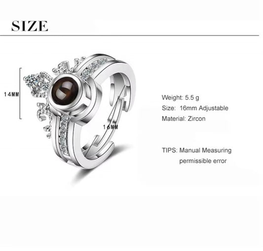 Custom Photo Ring Personalized Projection Ring