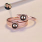Customized Photo Projection Stainless Steel Rings Adjustable Couple Ring
