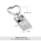 Mother Kids Personalized Calendar Photo Keychain Engraved with Your Date Text Stainless Steel Keyring Wedding Anniversary Gift