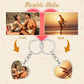 Personalized Family Photo Keychain Peach Heart Keychain
