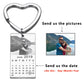Mother Kids Personalized Calendar Photo Keychain Engraved with Your Date Text Stainless Steel Keyring Wedding Anniversary Gift