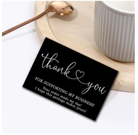30/50Pcs Thank You Cards Thank You for Supporting My Business Cards Commercial Decoration Label Appreciate Cards Gift Packaging