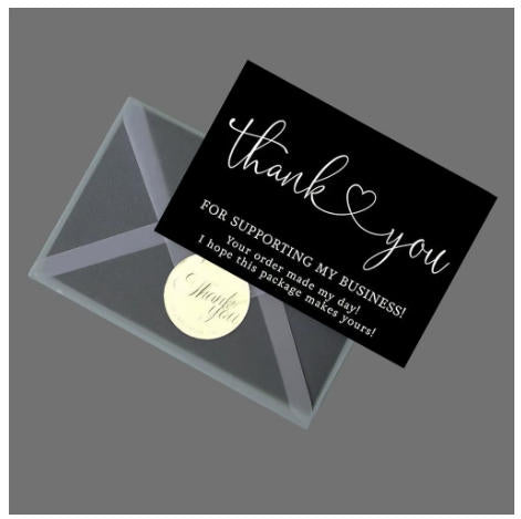 30/50Pcs Thank You Cards Thank You for Supporting My Business Cards Commercial Decoration Label Appreciate Cards Gift Packaging