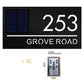 Solar Outdoor House Number 3D Laser Cut Acrylic House Name Plate Address Door Sign
