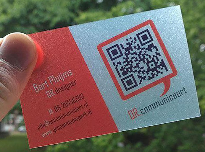 Transparent QR Code Business Card, Clear Glossy Plastic Card, Plastic Business Card