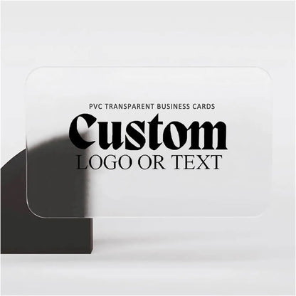 Custom frosted translucent PVC business cards, semi-clear plastic business cards, high-definition printed business cards, custom