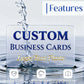 Custom frosted translucent PVC business cards, semi-clear plastic business cards, high-definition printed business cards, custom