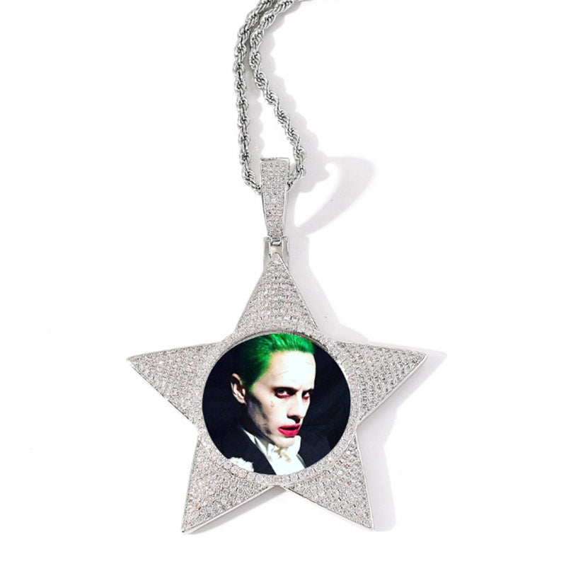 Custom Star Rope Chain - Iced Out Cubic Zircon Pendant