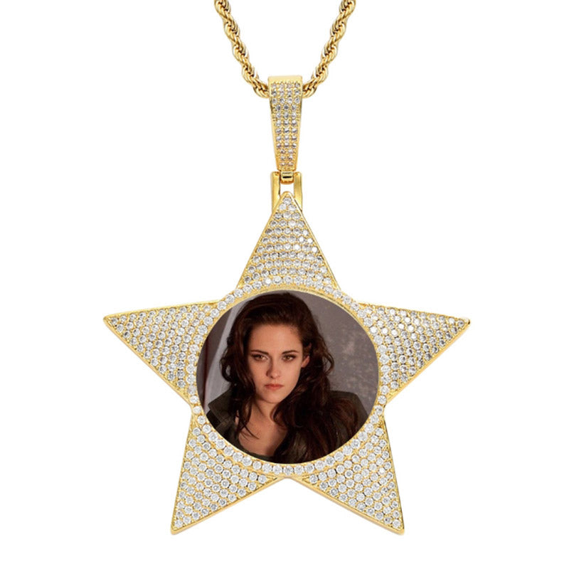 Custom Star Rope Chain - Iced Out Cubic Zircon Pendant