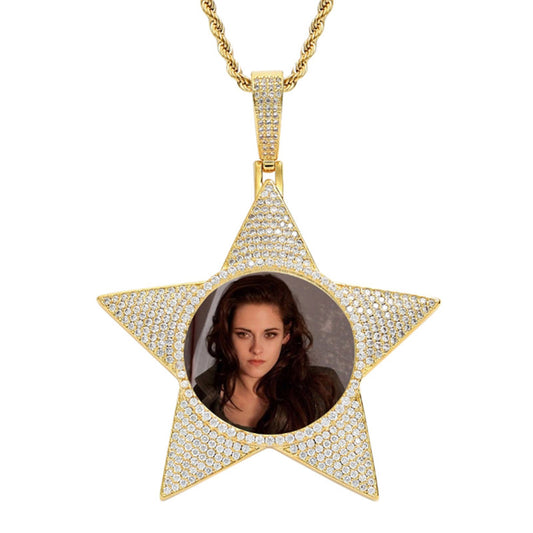 Custom Star Rope Chain - Iced Out Cubic Zircon Pendant