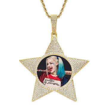 Custom Star Rope Chain - Iced Out Cubic Zircon Pendant