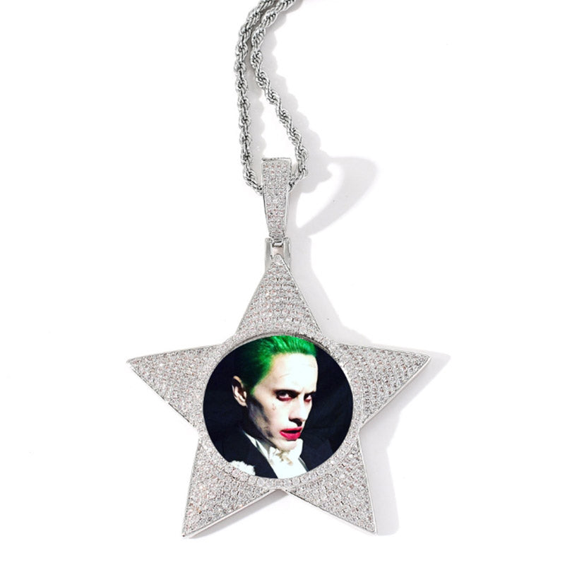 Custom Star Rope Chain - Iced Out Cubic Zircon Pendant