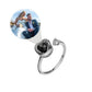 Custom Color Picture Projection Zircon Ring For Mom Girlfriend Lover