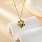 18K Gold-Plated Projection Claw Pendant Necklace with Personalized Hidden Photo/Text