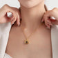 18K Gold-Plated Projection Claw Pendant Necklace with Personalized Hidden Photo/Text