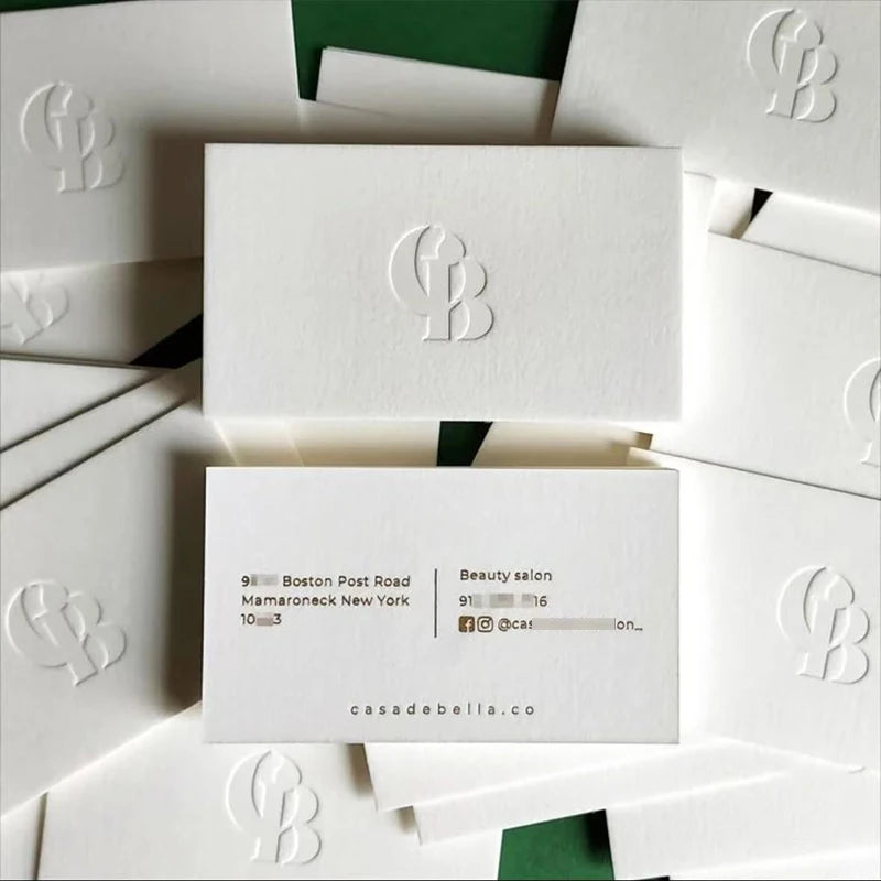 Luxury Customized Business Card with Embossed Logo - Premium Gift Card for After-Sales Wedding Invitations