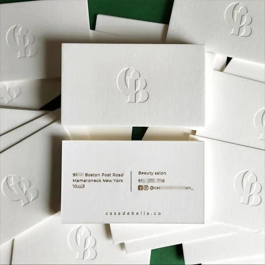 Luxury Customized Business Card with Embossed Logo - Premium Gift Card for After-Sales Wedding Invitations
