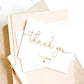 100PCS Personalized Thank You Card with Foil, Customizable Thank You Card for Wedding Thank You Card, Business Thank You Card