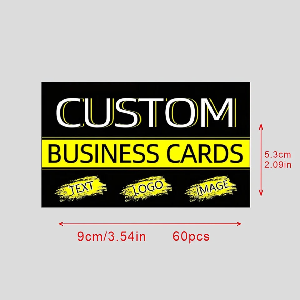 Customized business cards - Adopting the advanced matte finish, and customized thank-you cards are provided.