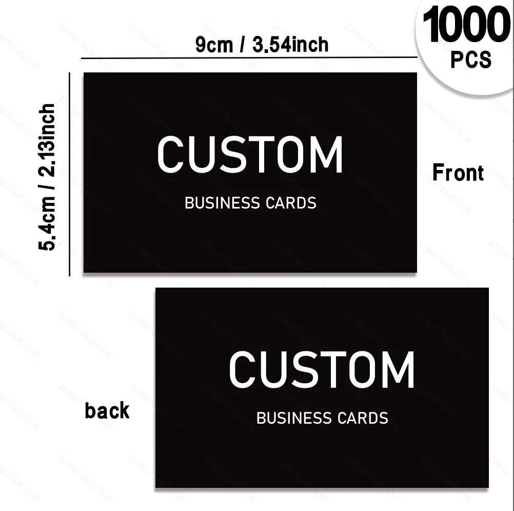 100pcs Customizable Cards, Personalized Business Cards with Acrylic Storage Box, Waterproof Thank You Invitations