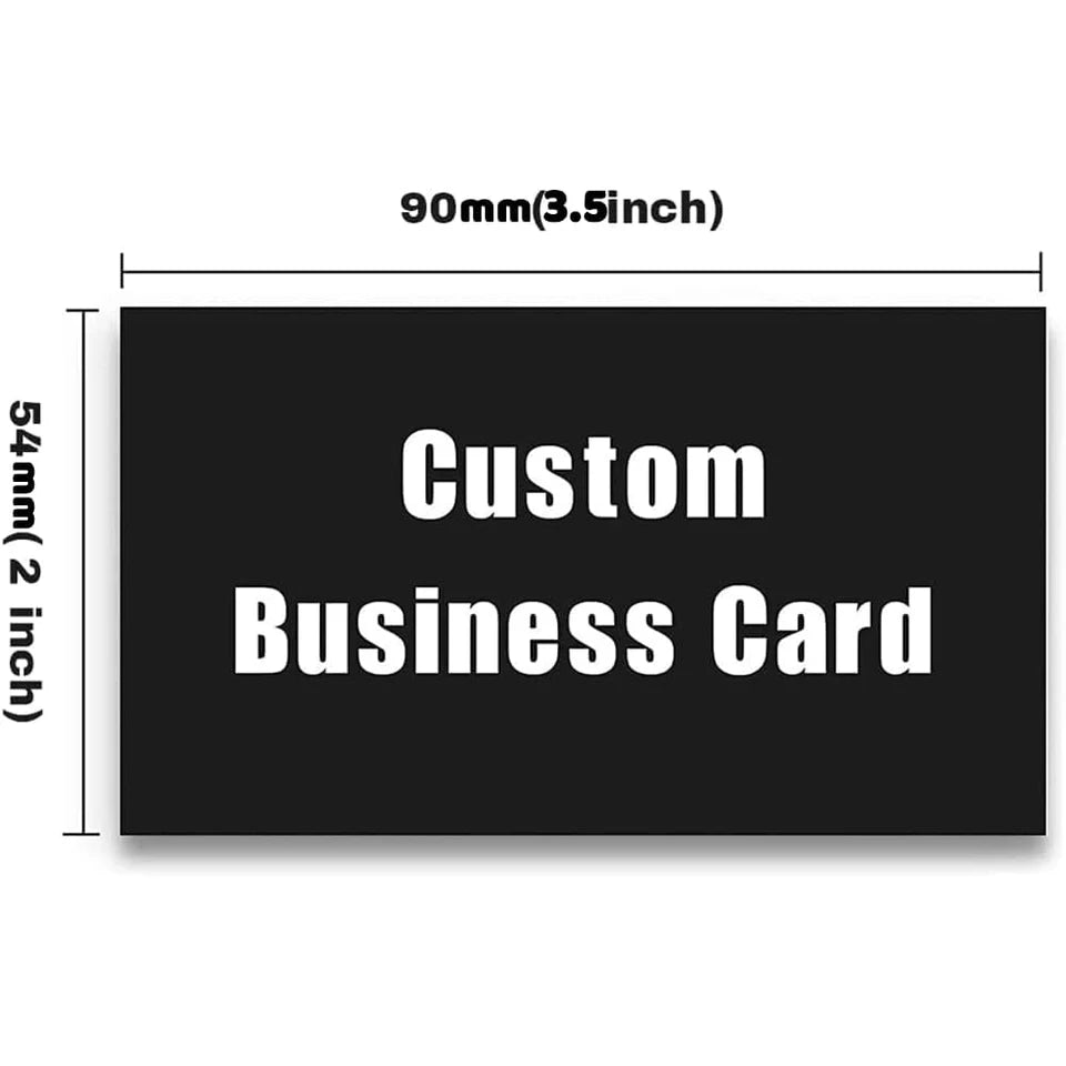Custom Business Cards Add Photo/LOGO/Text Personalized Business Cards for Small Business 300gsm Matte Paper Front & Back Sides