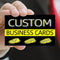 Customized business cards - Adopting the advanced matte finish, and customized thank-you cards are provided.
