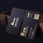 Custom Business Card Printing Personalized Logo Black Thank You Cards Hot Gold Silver Foil Stamping 300gsm 500gsm 200pcs 9*5.4cm