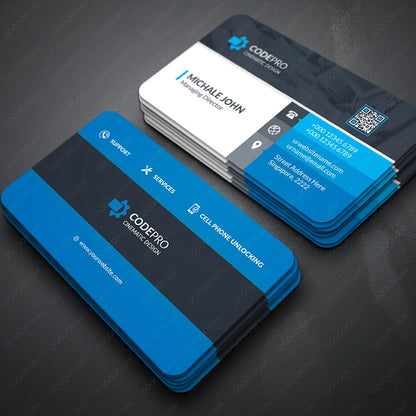 100PCS Custom Logo Business Cards – Double-Sided