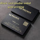 Customized High-End Black Gold Stamped Business Card Production with Creative Thickened Gold Embossed Special Paper Design
