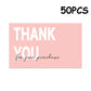 50PCS Small Business Thank You Cards Wedding Gift Card HK02 Design for Gratitude Expressions Business Stationery