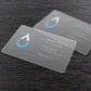 200pcs 500pcs Custom Translucent Business Cards PVC Print Plastic Identity Cards One Side Waterproof Round Corners Add White Ink