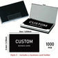 100pcs Customizable Cards, Personalized Business Cards with Acrylic Storage Box, Waterproof Thank You Invitations