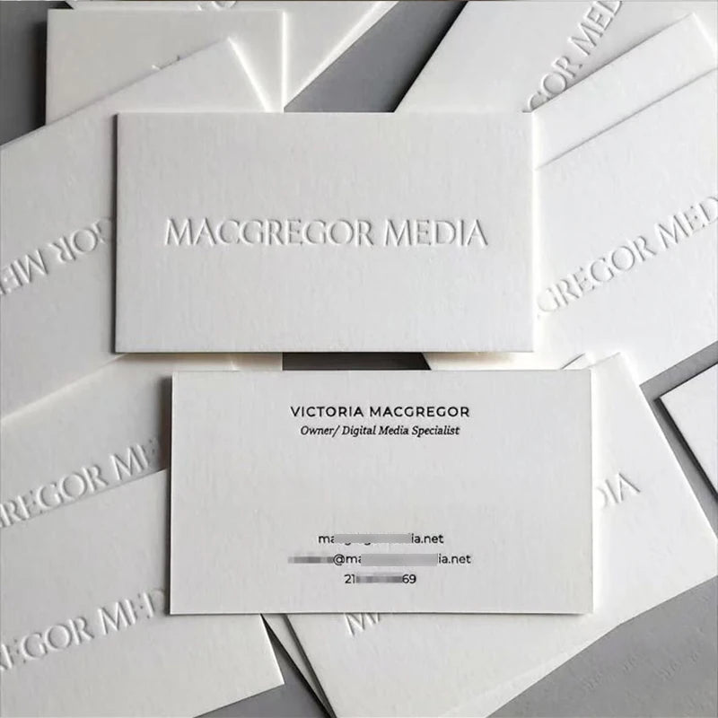 Luxury Customized Business Card with Embossed Logo - Premium Gift Card for After-Sales Wedding Invitations