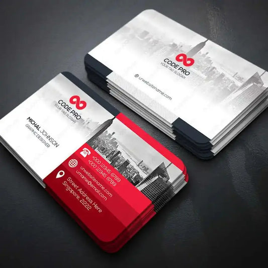 100PCS Custom Logo Business Cards – 300gsm, Double-Sided Full Color Printing, Rounded Corners