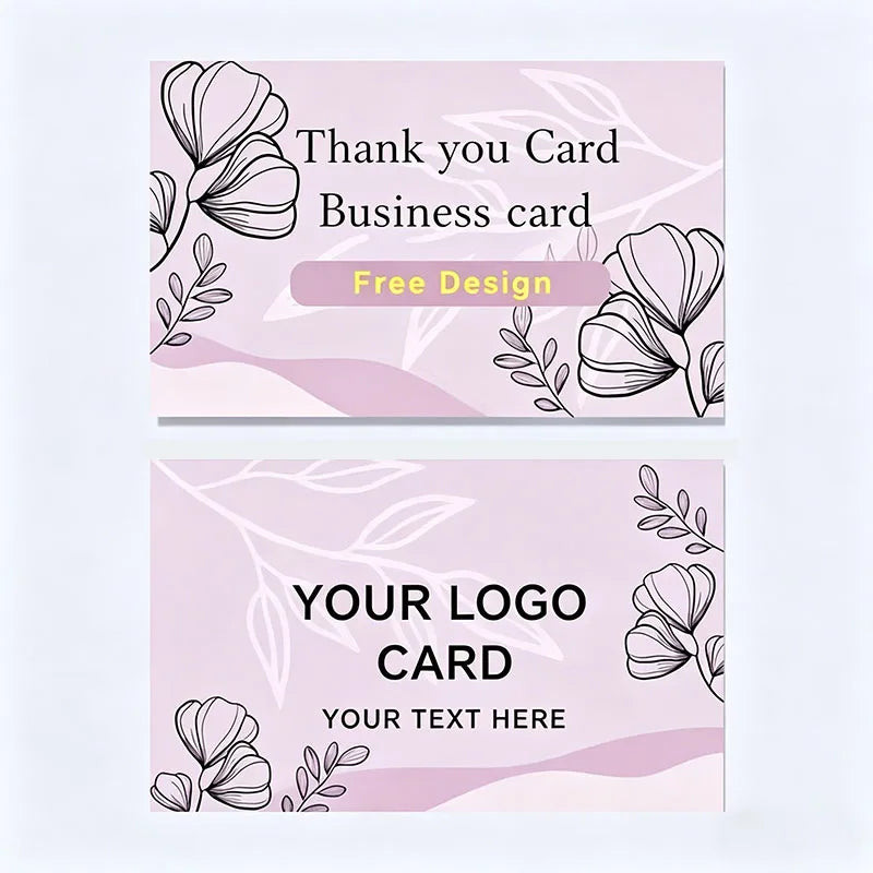 Custom Thank You Cards business card Full color double-sided printing Gift decoration card Personalized logo Wedding invitation