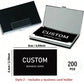 100pcs Customizable Cards, Personalized Business Cards with Acrylic Storage Box, Waterproof Thank You Invitations
