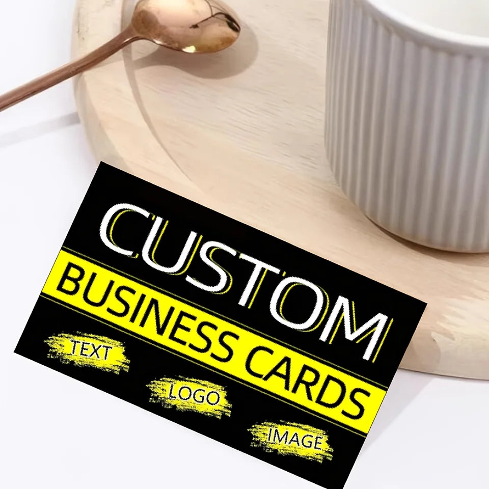 Customized business cards - Adopting the advanced matte finish, and customized thank-you cards are provided.