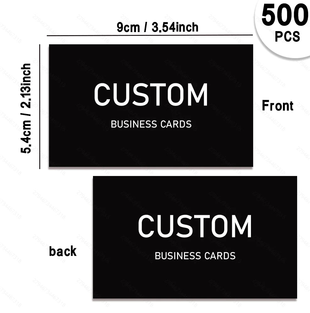 100pcs Customizable Cards, Personalized Business Cards with Acrylic Storage Box, Waterproof Thank You Invitations